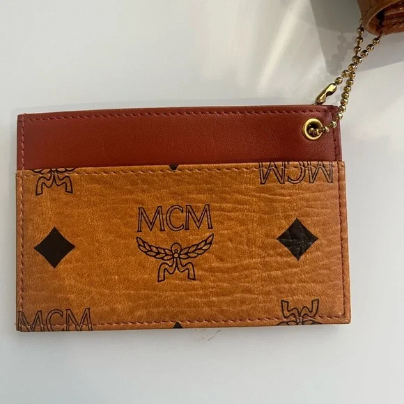 MCM COGNAC VISETOS TRIFOLD WALLET a WITH CARD HOLDER - Picture 4 of 16